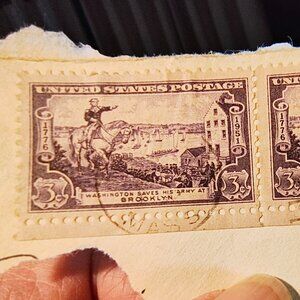 STAMP US SCOTT 1003 "Gen. Washington Evacuating Army" 3 CENT 1951 USED